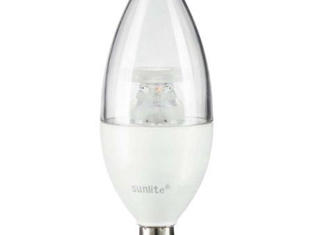 Sunlite 4.5w LED B11 Clear Torpedo Tip Chandelier E12 4000K Bulb - 40W Equiv Online Sale