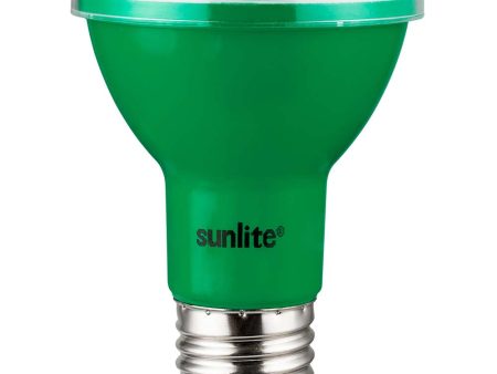 Sunlite 3w LED PAR20 Green Colored E26 Base Floodlight Bulb - 50W Equiv For Sale