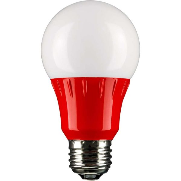 3Pk - Sunlite 3w LED A19 Red Colored Light Non-Dimmable Bulb - 25w Equiv For Cheap