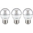 3Pk - Sunlite LED Globe G16 7W Clear E26 Medium Base 2700K Bulb - Warm White Discount