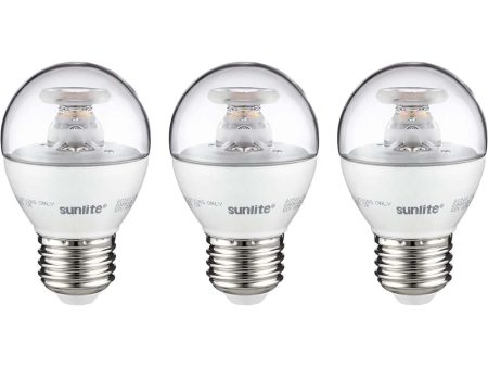 3Pk - Sunlite LED Globe G16 7W Clear E26 Medium Base 2700K Bulb - Warm White Discount