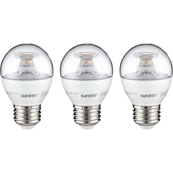 3Pk - Sunlite LED Globe G16 7W Clear E26 Medium Base 2700K Bulb - Warm White Discount