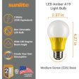 3Pk - Sunlite 3w LED A19 Yellow Colored Non-Dimmable Bulb - 25w Equiv For Discount