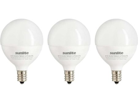 6Pk - Sunlite 5w Led G16.5 GlobeE12 Candelabra Frosted Dimmable Light Bulb For Cheap