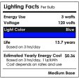 Sunlite 3w LED PAR20 Blue Colored Recessed E26 Base Floodlight Bulb - 50W Equiv on Sale