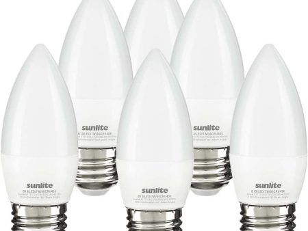 6Pk - Sunlite 7w LED B13 Decorative Chandelier E26 4000K Bulb - 60W Equiv Online