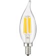 Sunlite 5w LED Filament CA11 Flame Tip Chandelier E12 5000K Bulb - 60W Equiv For Cheap