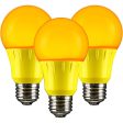 3Pk - Sunlite 3w LED A19 Yellow Colored Non-Dimmable Bulb - 25w Equiv For Discount