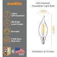 Sunlite 4w LED Filament Flame Tip Chandelier E12 2700K Bulb - 40W Equiv Online Sale