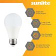 3Pk - Sunlite 9w A19 LED 4000K 800Lm Non-Dimmable Bulb - 60W Equiv Sale