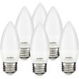 6Pk - Sunlite 7w LED B13 Decorative Chandelier E26 5000K Bulb - 60W Equiv Online Hot Sale