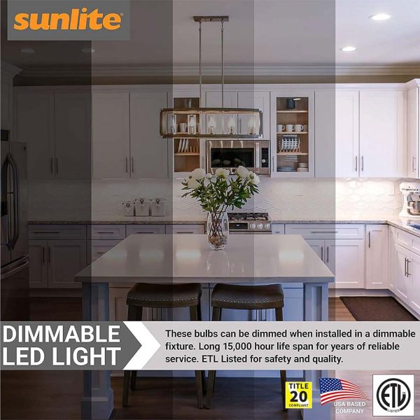 Sunlite 5w LED Filament CA11 Flame Tip Chandelier E12 4000K Bulb - 60W Equiv Online Sale