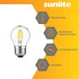 6Pk - Sunlite 3W LED G16 Bulb 2700K 250Lm E26 Base Clear Finish Online Sale