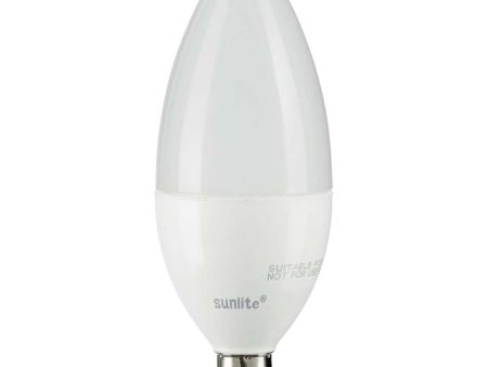 Sunlite 4.5w LED B11 Frosted Torpedo Tip Chandelier E12 5000K Bulb - 40W Equiv on Sale