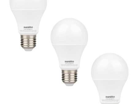 3Pk - Sunlite 9w A19 LED 2700K 800Lm Non-Dimmable Bulb - 60W Equiv Online