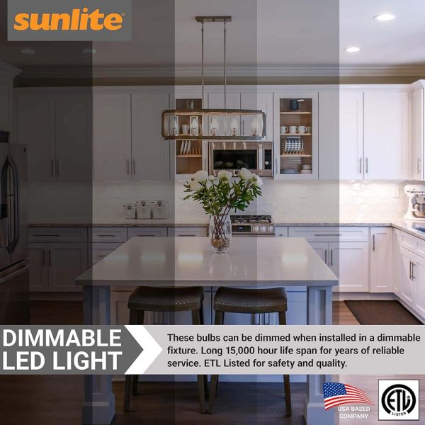 Sunlite 5w LED Filament CA11 Flame Tip Chandelier E12 5000K Bulb - 60W Equiv For Cheap