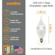 Sunlite 4.5w LED CA11 Clear Chandelier CFC E12 Base 2700K Bulb - 40W Equiv Fashion