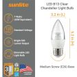 6Pk - Sunlite 7w LED B13 Decorative Chandelier E26 3000K Bulb - 60W Equiv Hot on Sale