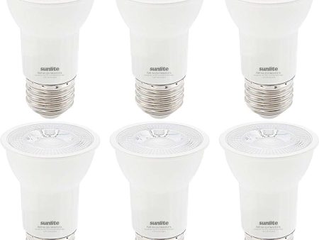 6Pk - Sunlite 7w LED PAR16 Long Neck Recessed 2700K Spot Bulb - 75W Equiv on Sale