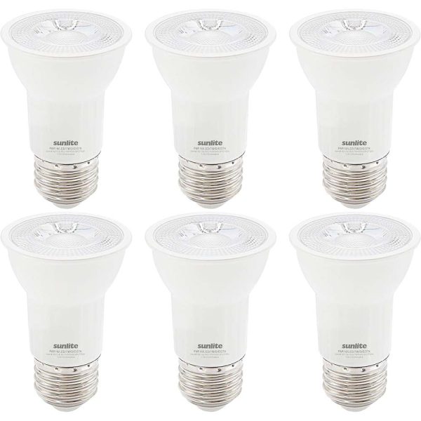 6Pk - Sunlite 7w LED PAR16 Long Neck Recessed 2700K Spot Bulb - 75W Equiv on Sale