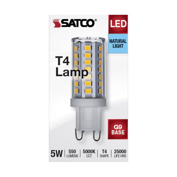 Satco 5W 120V JCD G9 LED 5000K Natural Light 550Lm Bulb - 40w Equiv. Supply