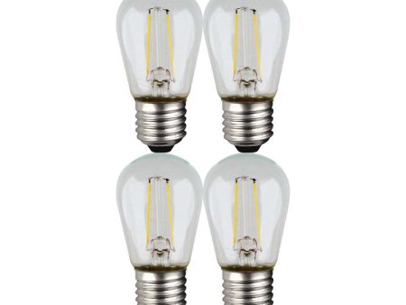 4Pk - 1W S14 2200K LED String Light Replacement Bulb 120v -11W equiv Hot on Sale