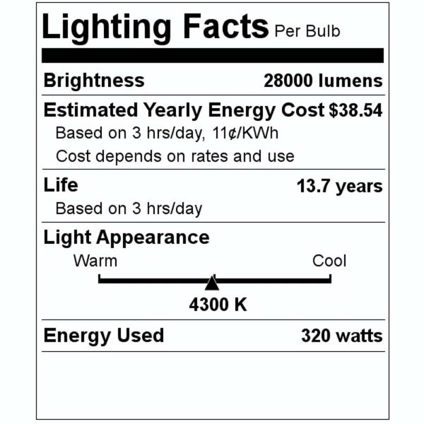 Sylvania MS320 320w ED28 E39 Base Pulse Start Quartz Metal Halide Bulb Online Hot Sale