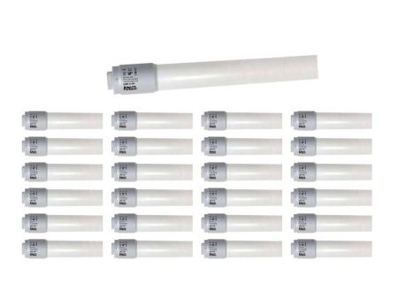 25Pk - 18W 48-in T8 LED 4000K Recessed Double Contact base 2500Lm Ballast Bypass Supply