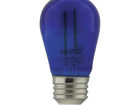 4Pk - 1W S14 LED Filament Blue Transparent Glass Bulb E26 Base 120v Online Sale