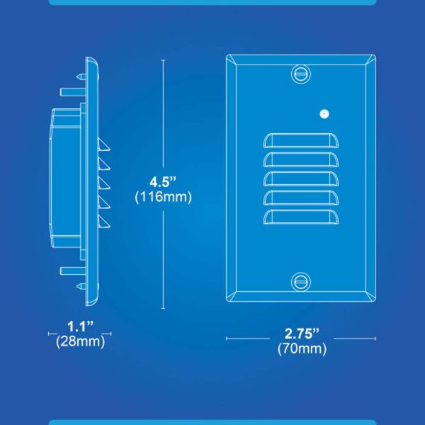 STP2 Horizontal Louvered Oil-Rubbed Bronze LED Step Light Cheap