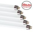 25 pk - Ushio 54w 46in T5 High Output G5 3000k Fluorescent Linear Tube Light For Cheap