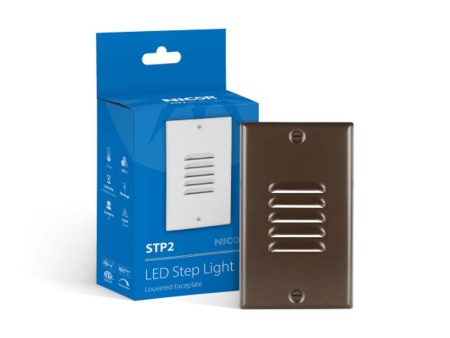 STP2 Vertical Louvered Oil-Rubbed Bronze LED Step Light with Photocell Hot on Sale