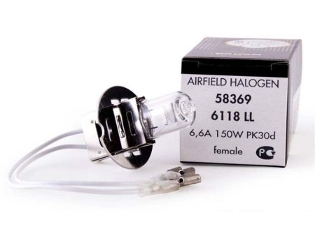 Narva 58369 6118 LL 6.6A 150W PK30d Female Connector Airfield Bulb Hot on Sale