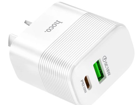 HOCO 20W Super Fast Charger w  USB-C & USB-A (NU1) For Cheap