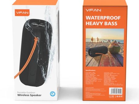 VFAN (BS08) Bluetooth Speaker 30W  Deep Bass With Strap Waterproof (Brand New) Online Sale