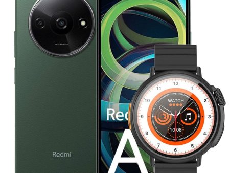 Xiaomi Redmi A3 (2024) 3GB 64GB 4G Dual Sim Smart Phone (Brand New) + Hoco Smart Sports Watch (Y18) on Sale