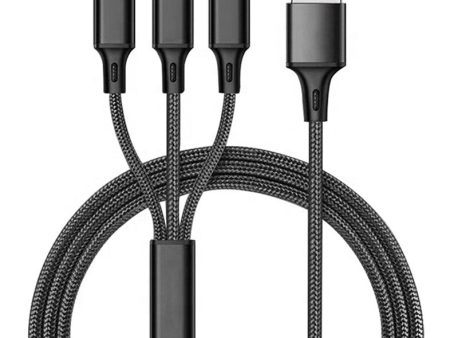 3 in 1 USB Charging Cable w  Lightning, Type-C and Micro connector (1.2M) on Sale