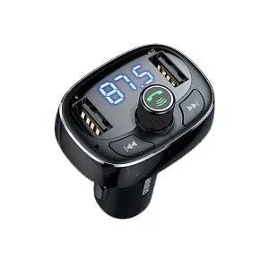 Baseus Handsfree Wireless Bluetooth FM Transmitter MP3 Music Player Dual Car Charger Supply