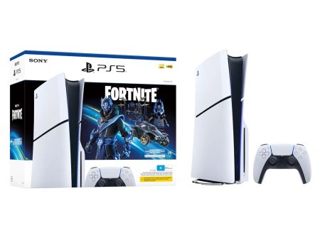 Sony PS5 Slim Disk Edition 1TB Console Fortnite Cobalt Star Bundle (Brand New) For Sale