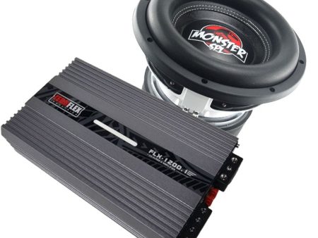 Zeroflex TREX124 12-Inch SP MONSTER 1650RMS 4 Ohm Car Subwoofer +  FLX1200.1 1 X 1200W @ 1 ohm Mono Amplifier (Bundle Deal) Cheap