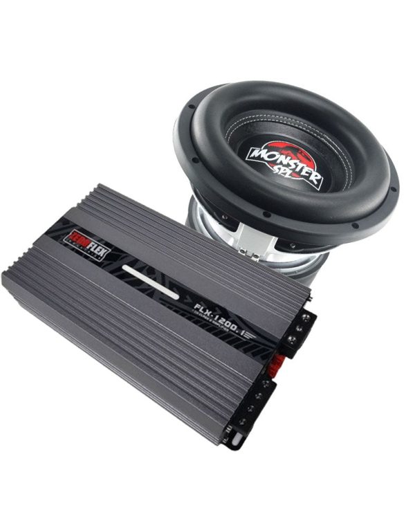 Zeroflex TREX124 12-Inch SP MONSTER 1650RMS 4 Ohm Car Subwoofer +  FLX1200.1 1 X 1200W @ 1 ohm Mono Amplifier (Bundle Deal) Cheap