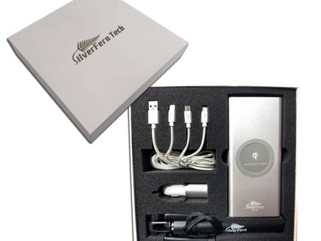 Silverfern Wireless Power Bank + Selfie Stick + 3-in-1 Charging Cable + Dual Port Car Charger Combo For Discount