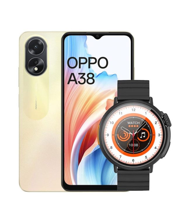 Oppo A38 (2023) 4GB 128GB 4G Dual Sim + Free TPU Case (Brand New)+ Hoco Smart Sports Watch (Y18) (Bundle Deal) For Cheap