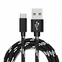 Type C USB Charging Cable Cord Braided (1M Black Type-C) For Discount