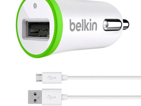 Belkin Universal Car Charger with Micro USB ChargeSync Cable (12 Watt  2.4 Amp) F8M887BT04 on Sale