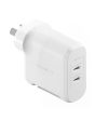 Cygnett PowerMaxx 70W Dual Port GaN Wall Charger - White Online