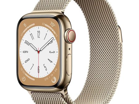 Apple Watch Series 8 45MM GPS + Cellular Gold Stainless Steel Case Stainless Steel Loop A2774 (Brand New) Supply