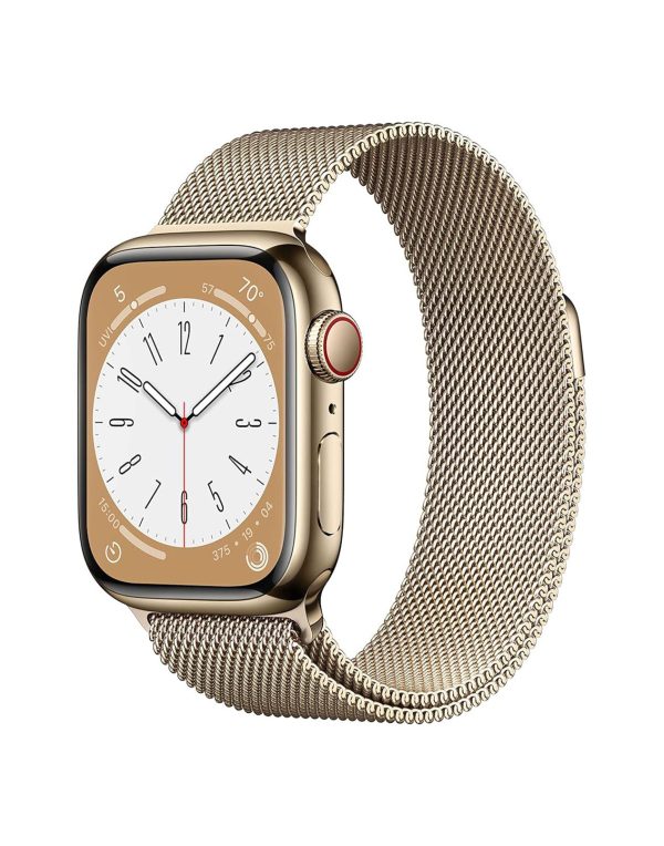 Apple Watch Series 8 45MM GPS + Cellular Gold Stainless Steel Case Stainless Steel Loop A2774 (Brand New) Supply