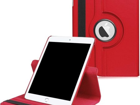 Apple iPad Air 4 4th Gen 10.9  2020 Leather Case, Rotating 360 Degree Stand Smart Cover (Red) Fashion