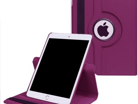 Apple iPad Air 4 4th Gen 10.9  2020 Leather Case, Rotating 360 Degree Stand Smart Cover (Purple) Sale